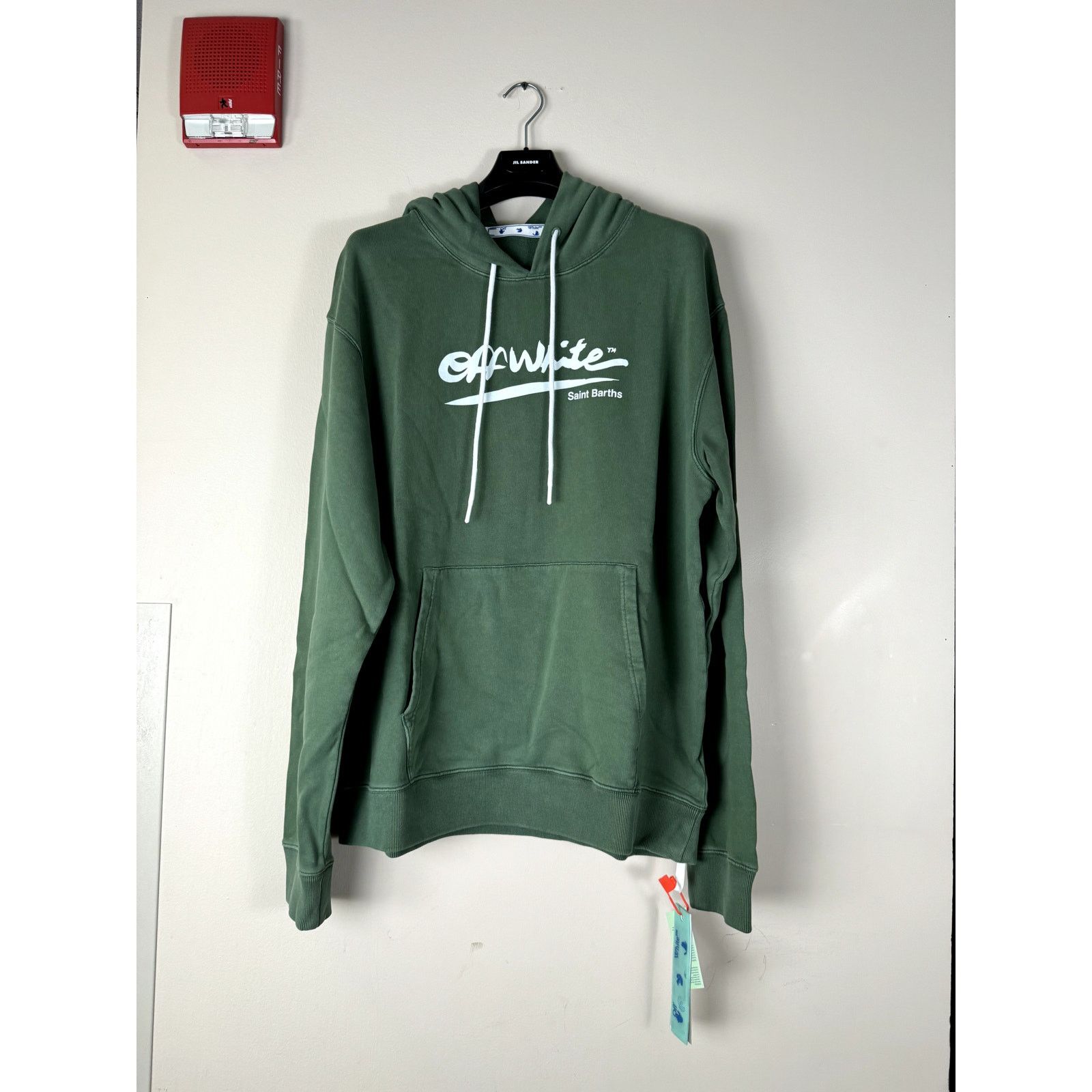 Off-White o1rshd1 SB Slim Arrow Hoodie in Green White Size US XXL / EU 58 / 5 - 2 Thumbnail