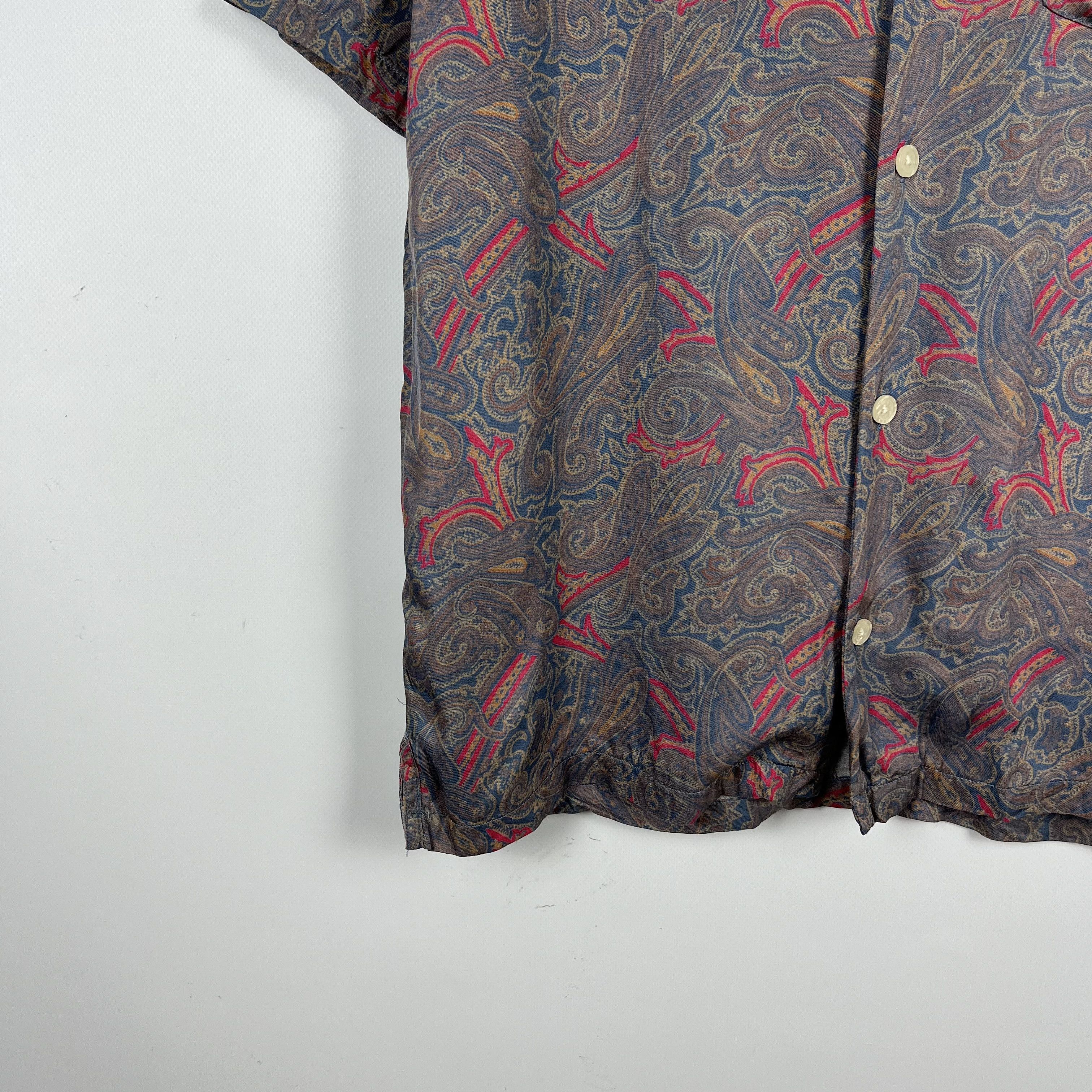 Allsaints AllSaints Oslo Paisley Crazy Art SS Button Up Shirt Size US XS / EU 42 / 0 - 4 Thumbnail