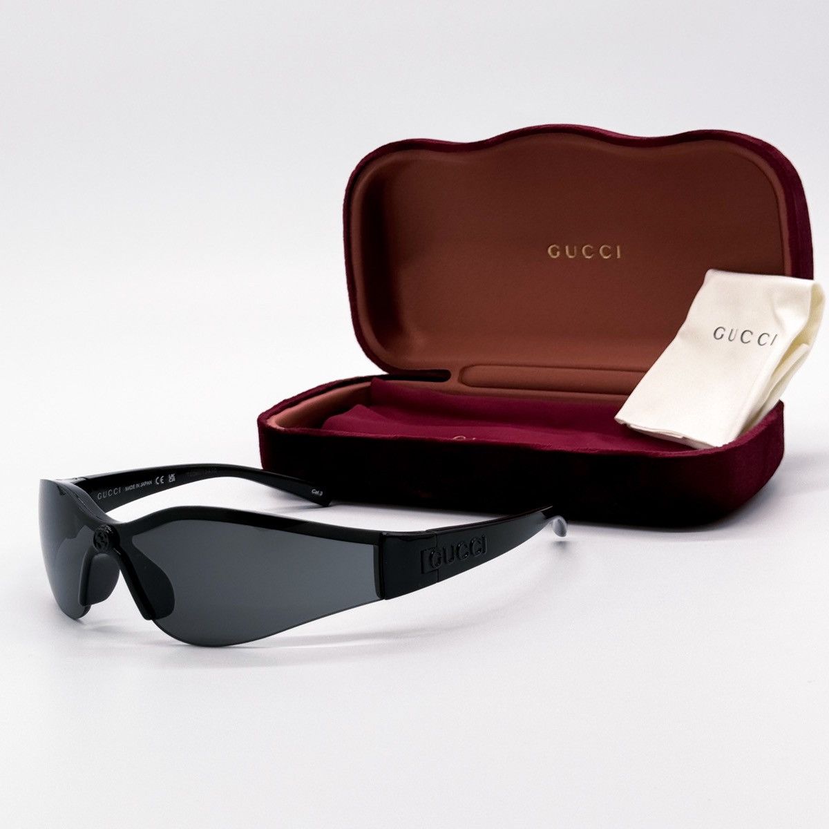 Gucci NEW GUCCI GG1651S 001 MASK HALF RIM BLACK WOMEN SUNGLASSES Size ONE SIZE - 2 Thumbnail