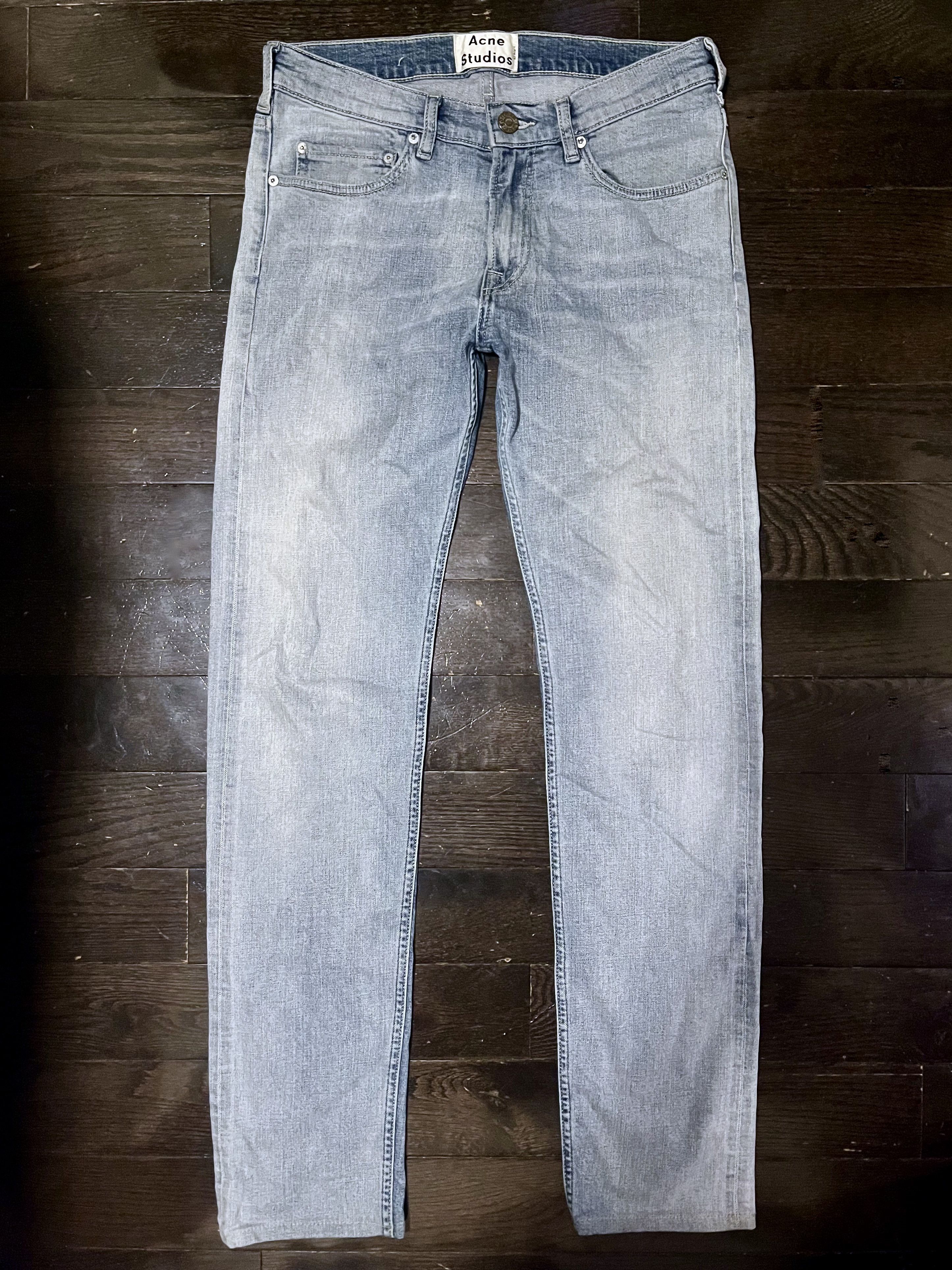Acne Studios Ace Light Washed Selv Straight Leg Vintage Denim Size US 29 - 1 Thumbnail