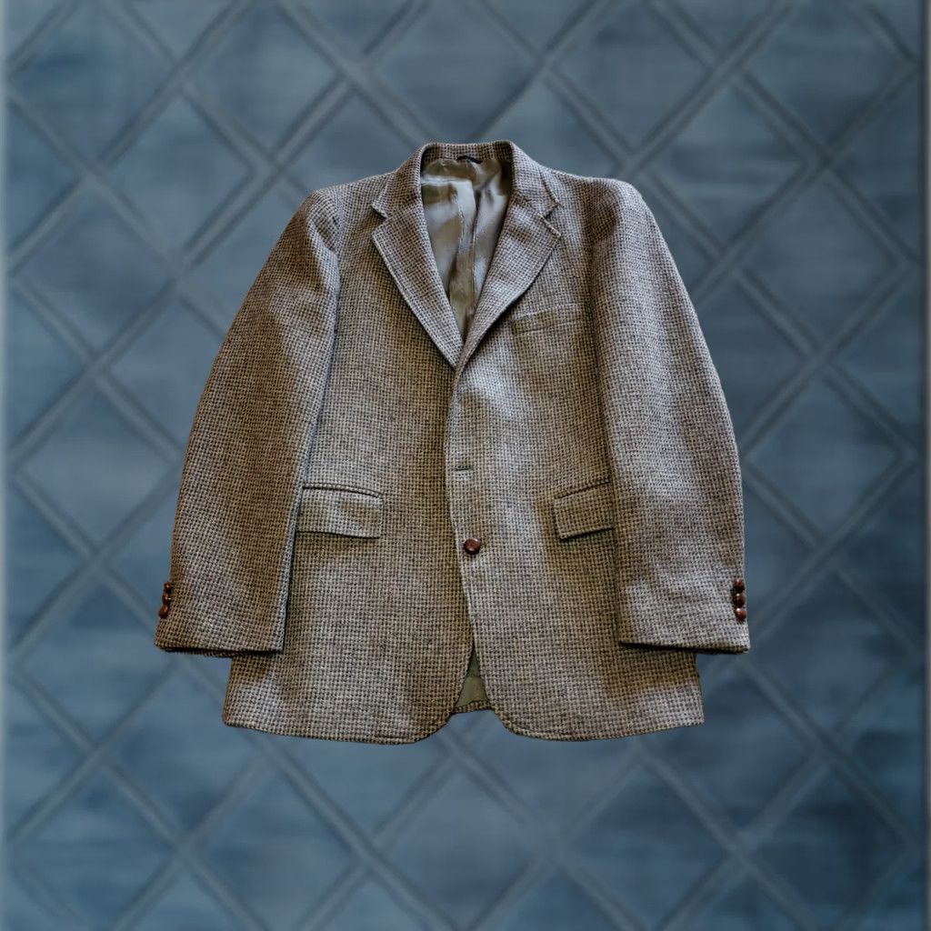 Levi's VINTAGE Levi's Blazer Jacket Wool Tweed 42 Reg Single-Breasted Notch Lapel Gray Mens 2 Piece Wool Tweed Tailored Classic 70s Size 42R - 1 Thumbnail