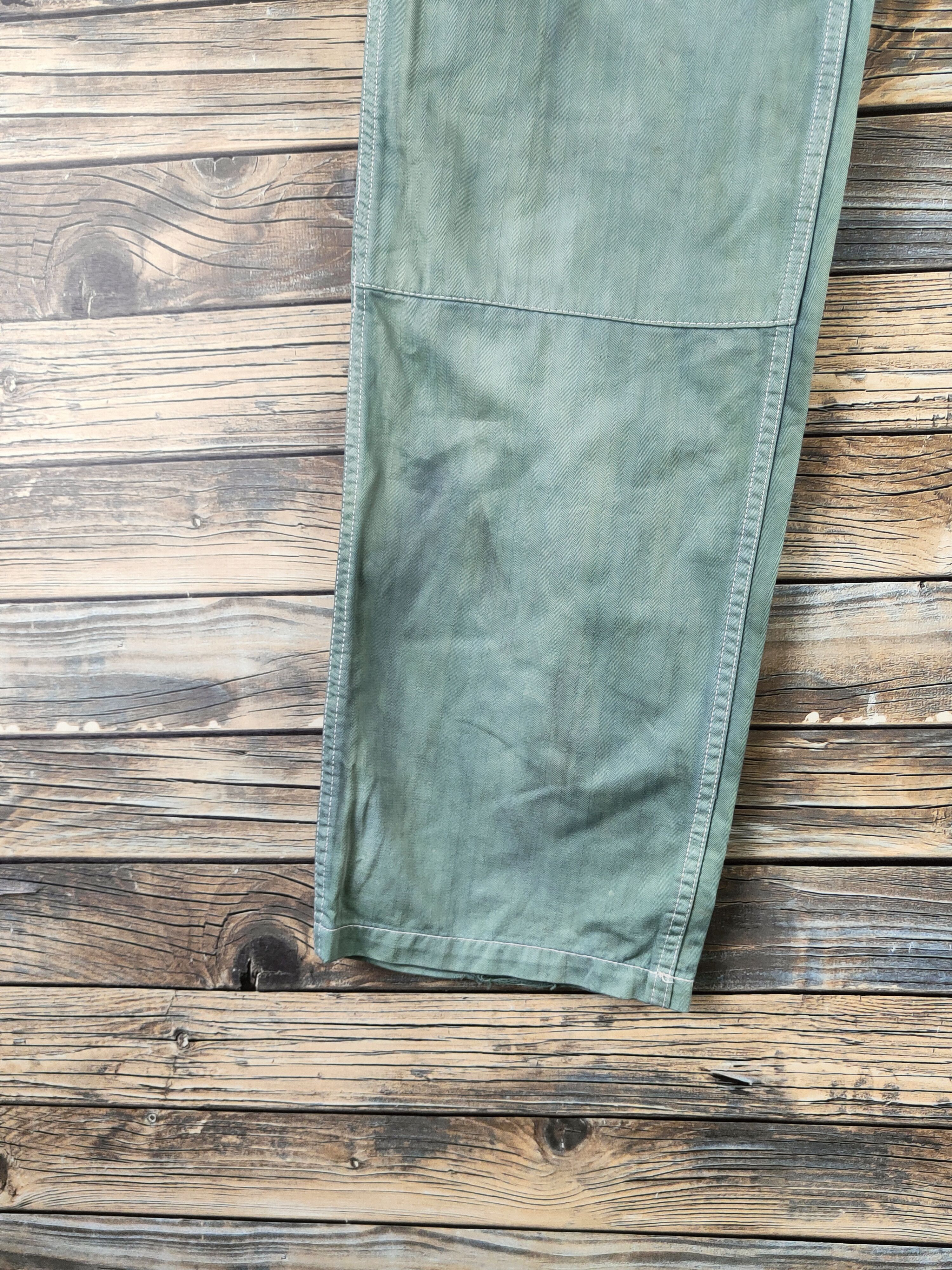 Japanese Brand DL Genuine Comfort Green Faded Cargo Pants #46-374 Size US 30 / EU 46 - 4 Thumbnail