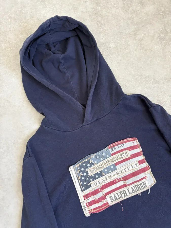 Polo Ralph Lauren 2010s Ralph Lauren Navy USA Flag Hoodie Size US M / EU 48-50 / 2 - 5 Thumbnail