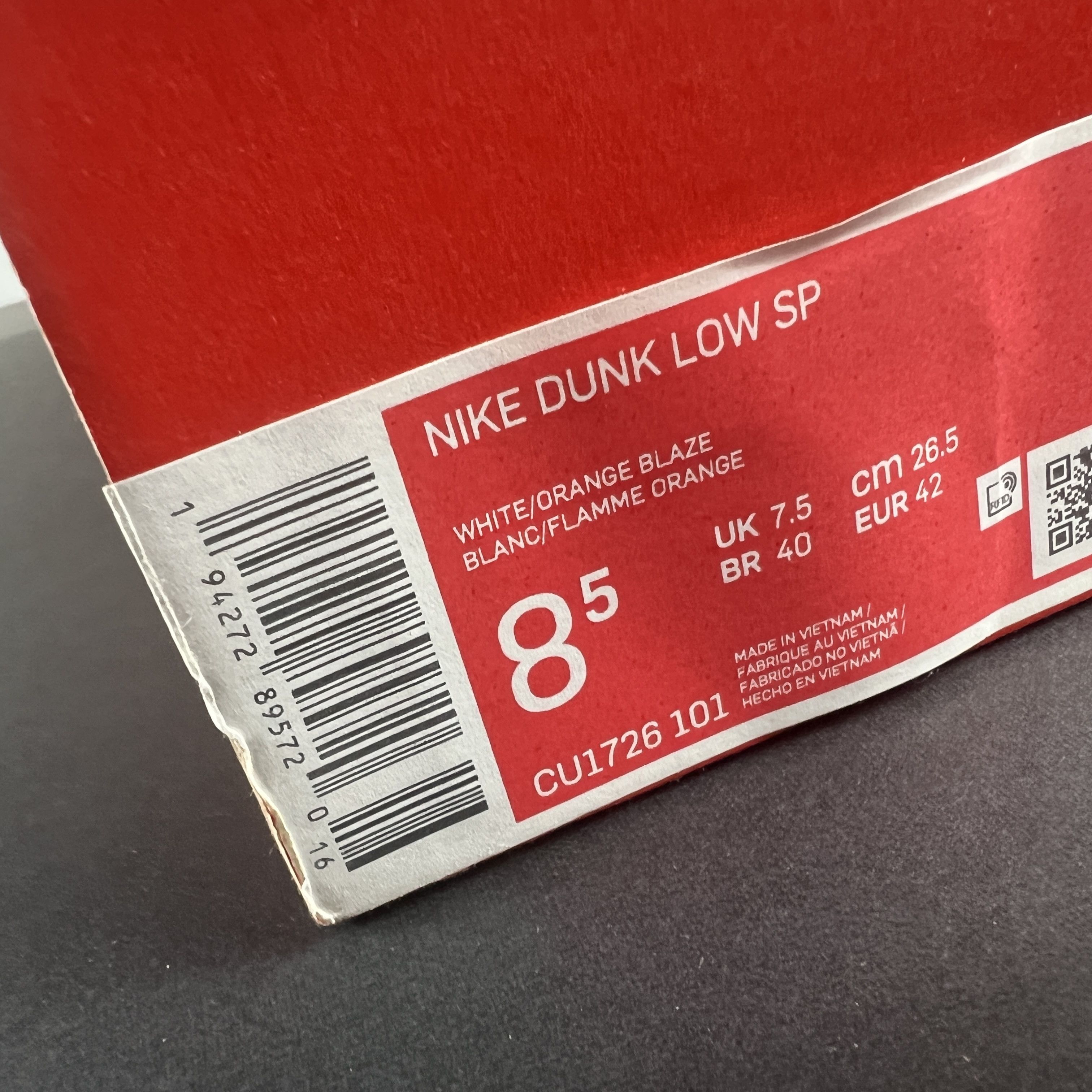 Nike Nike Dunk Low Shoes Syracuse 2020 Orange Sneakers CUI726-101 Size US 8.5 / EU 41-42 - 12 Thumbnail