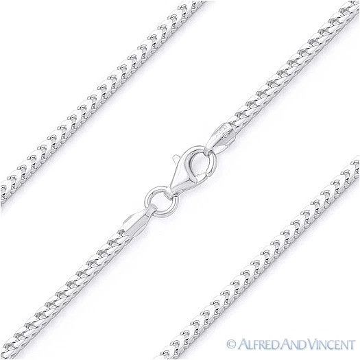 Other 1.4mm Franco Arrow-Link Sterling Silver Chain Necklace - 26" Size ONE SIZE - 1 Thumbnail