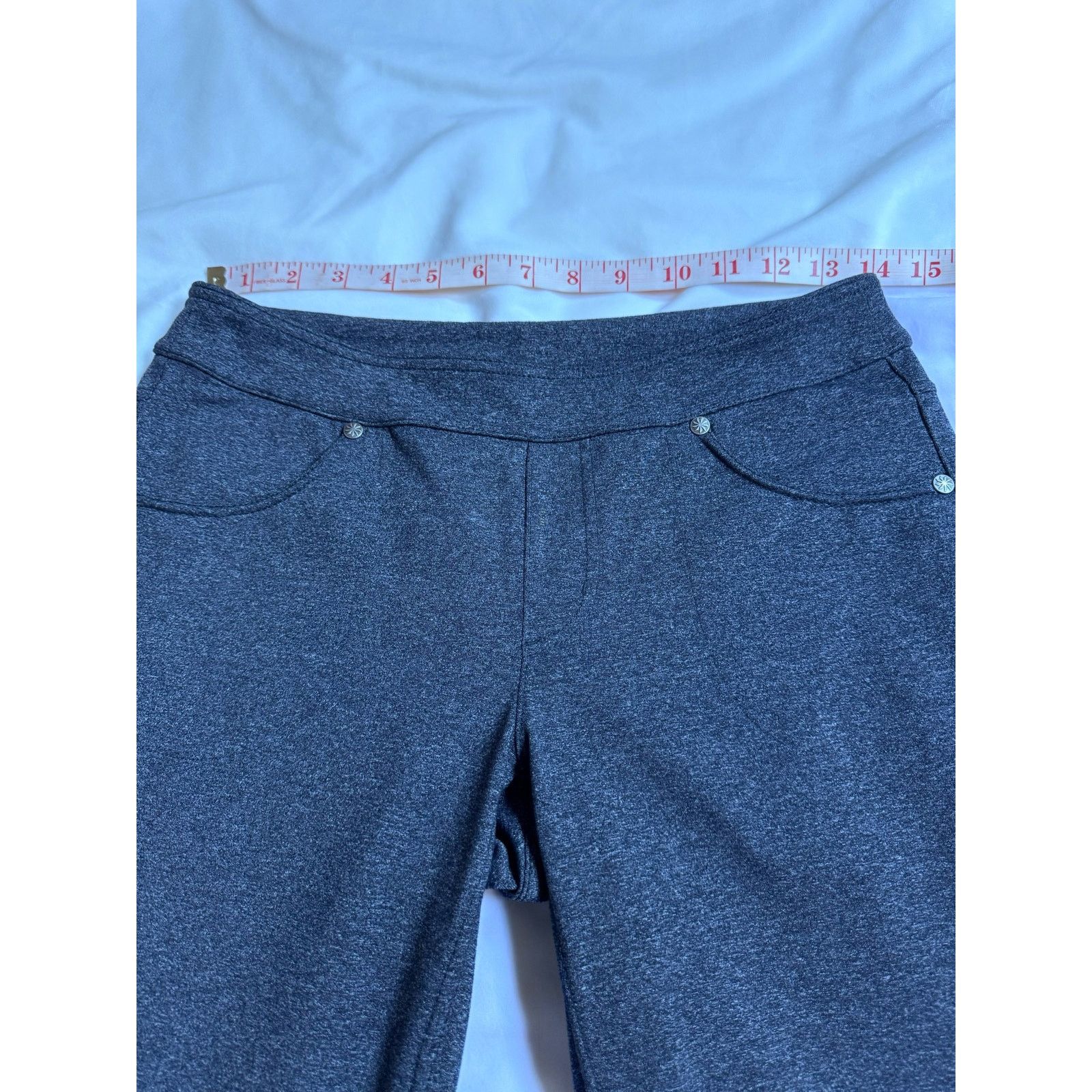 Athleta Athleta Bootcut Classic Flared Stretch Yoga Pants Grey USED Size 27" / US 4 / IT 40 - 6 Thumbnail