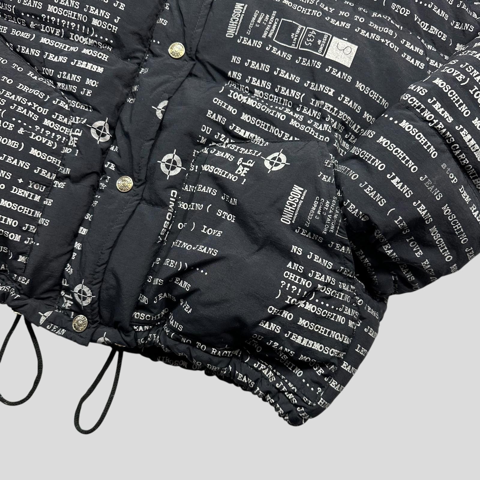 Moschino Moschino Jeans 90’s Typewriter Goose Down Puffer Jacket - XL Size US XL / EU 56 / 4 - 2 Thumbnail