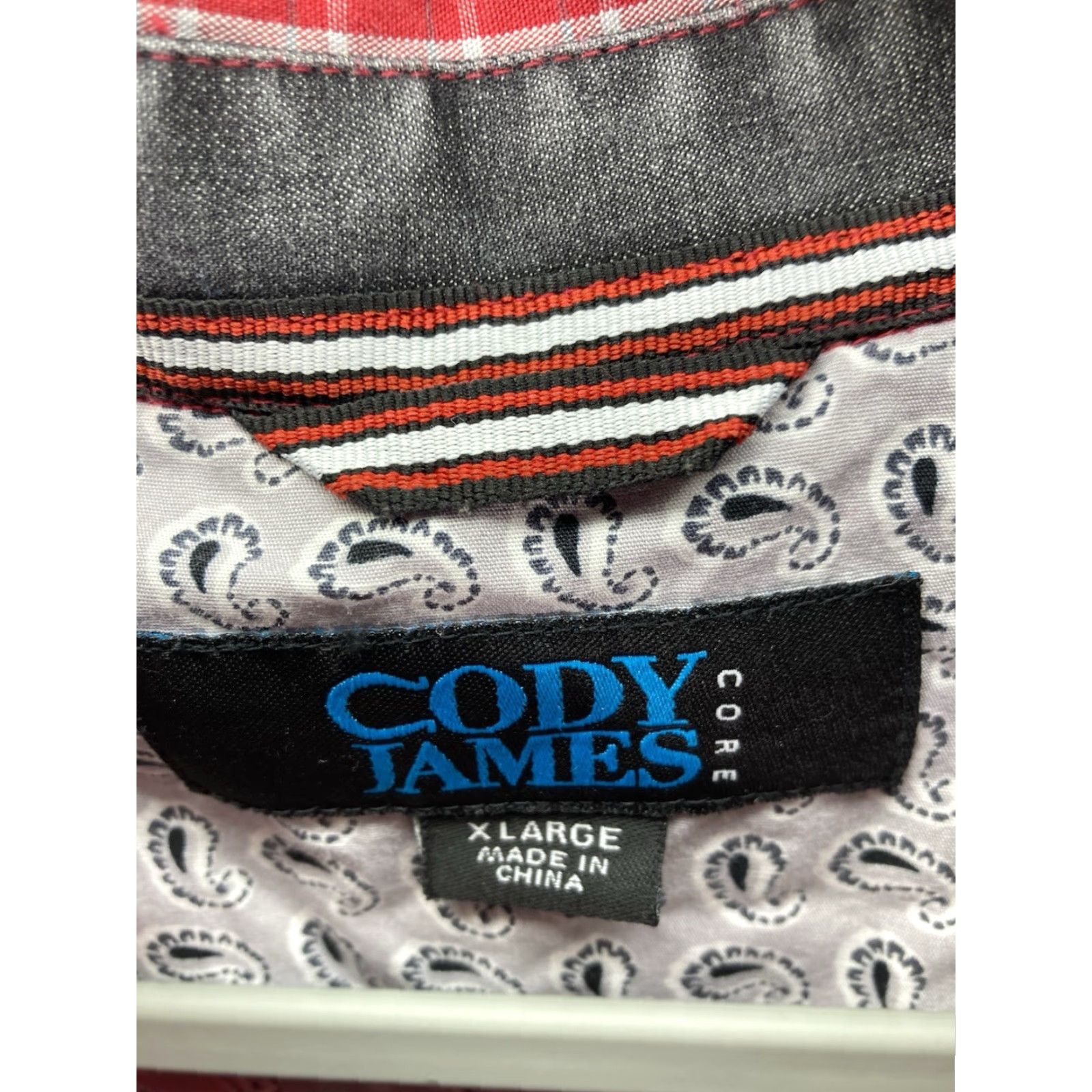 Cody James Cody James Western Shirt Men XL Red Check Long Sleeve Button Cotton Rodeo Shirt Size US XL / EU 56 / 4 - 5 Thumbnail