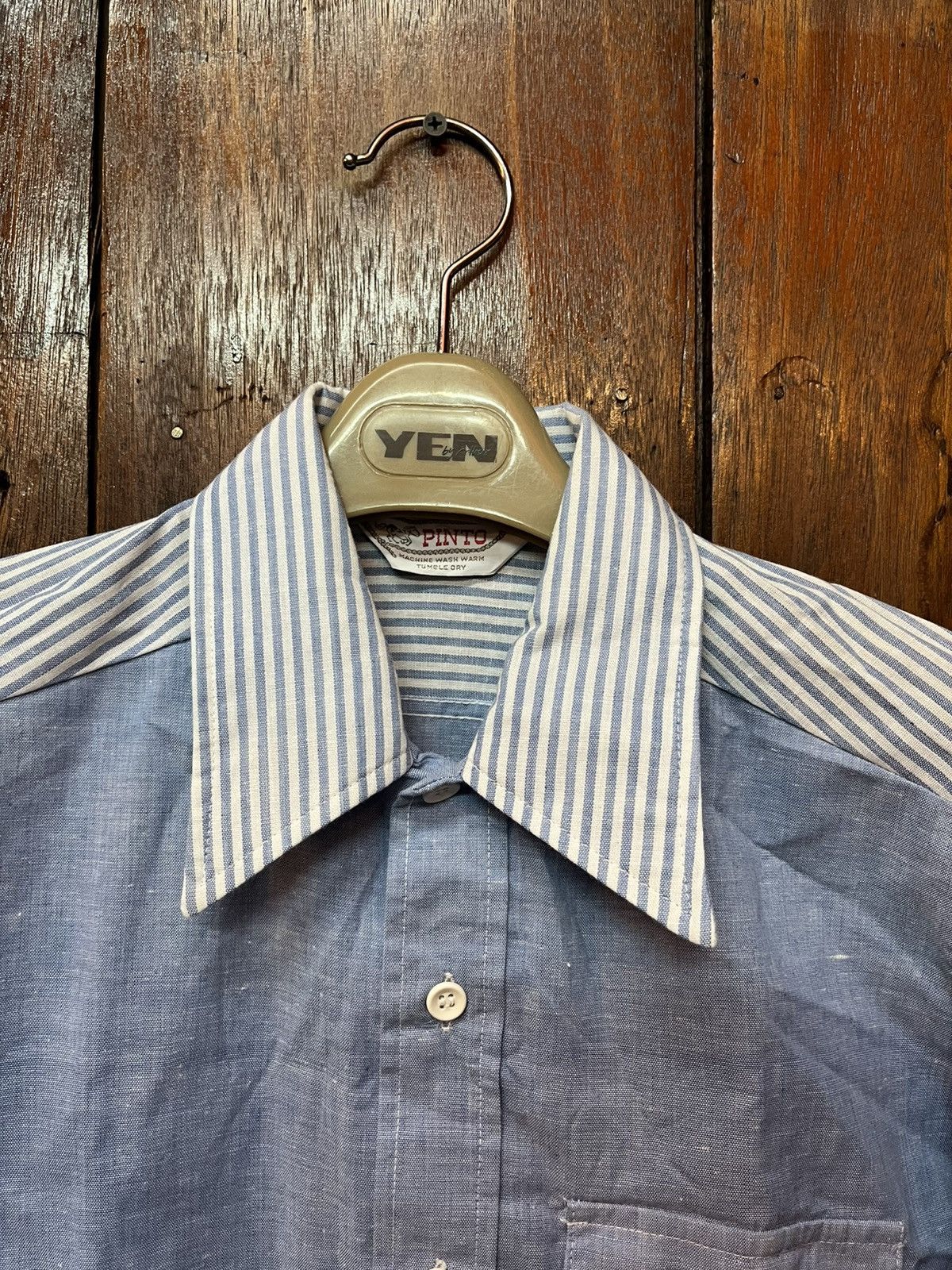 Other Vintage 1970s Pinto Western Chambray Shirt Size US S / EU 44-46 / 1 - 2 Thumbnail