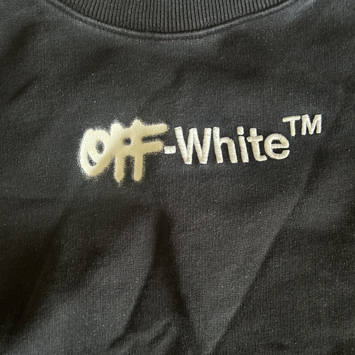 Off-White Off White Embroidered Spray Paint Logo Sweatshirt Size US XXL / EU 58 / 5 - 3 Thumbnail