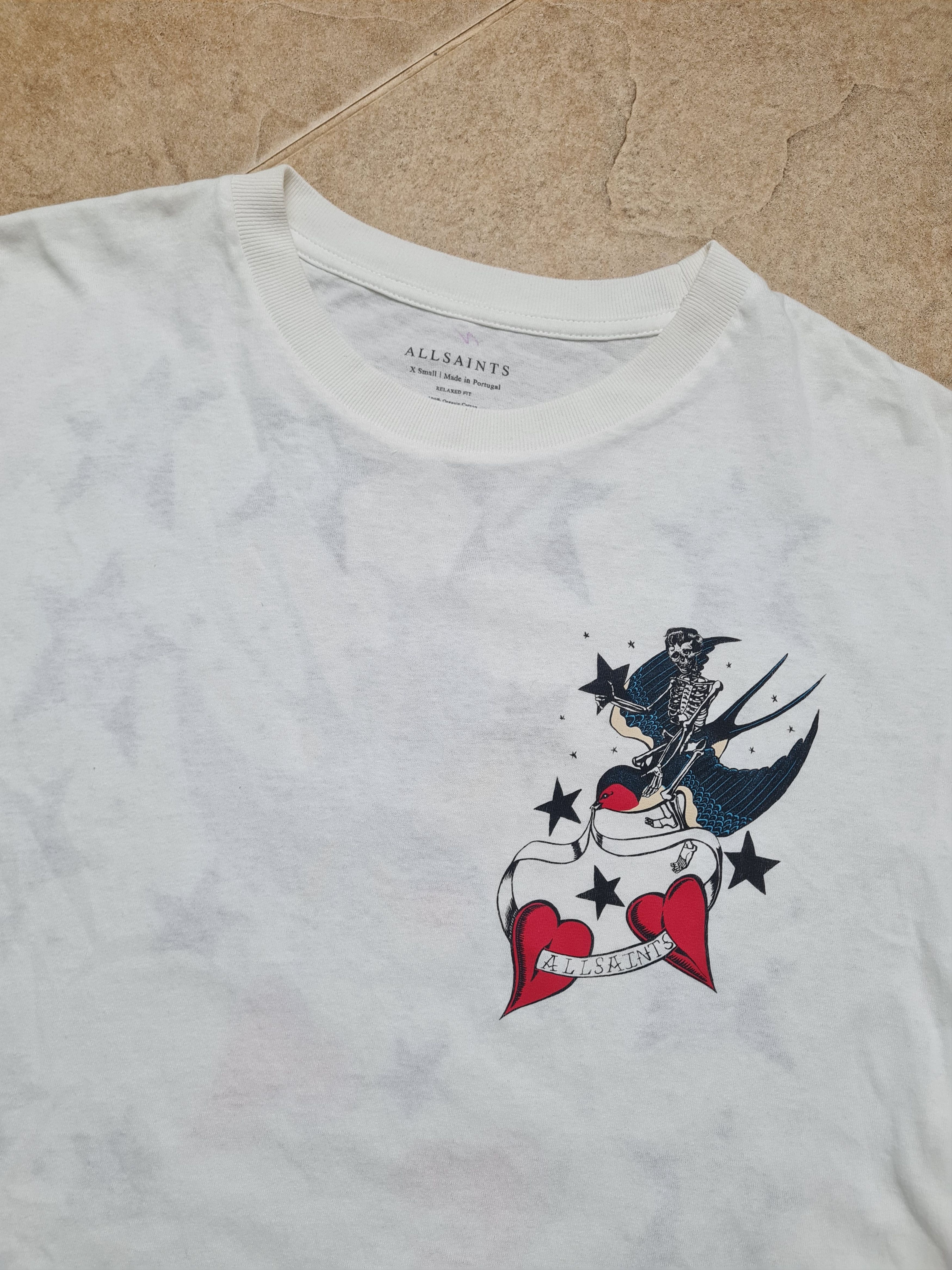 Allsaints Mens T-shirt AllSaints PILOT SS CREW OPTIC WHITE Organic Size US S / EU 44-46 / 1 - 2 Thumbnail