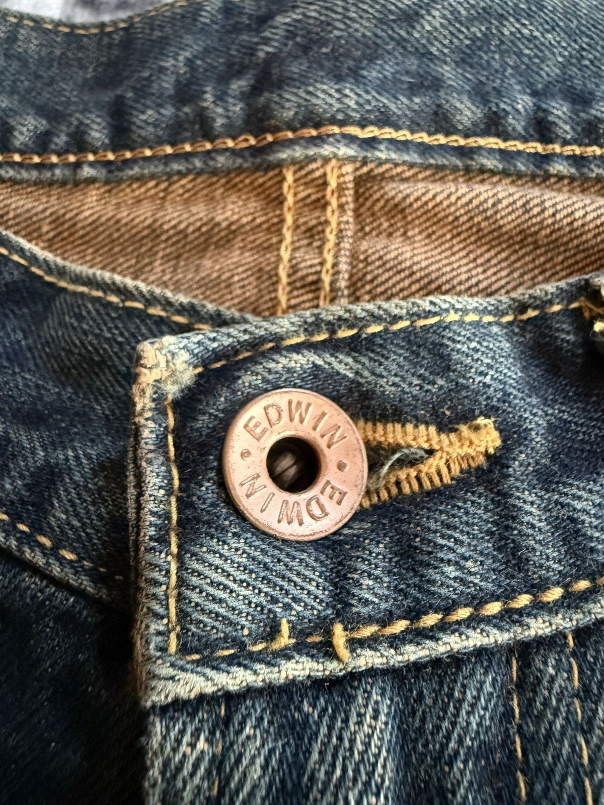 Edwin EDWIN 505 Type 1 OG Mud Wash Selvedge Loose Jeans Size US 30 / EU 46 - 22 Thumbnail