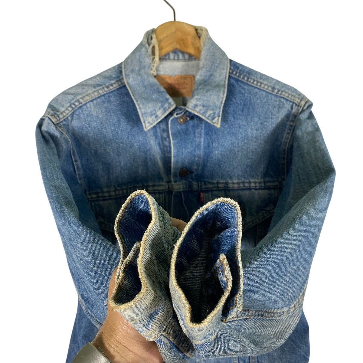 Levi's × Levi's Vintage Clothing × Vintage Vintage Levis Denim Truckers Jacket 70505-0217 Size US S / EU 44-46 / 1 - 10 Thumbnail
