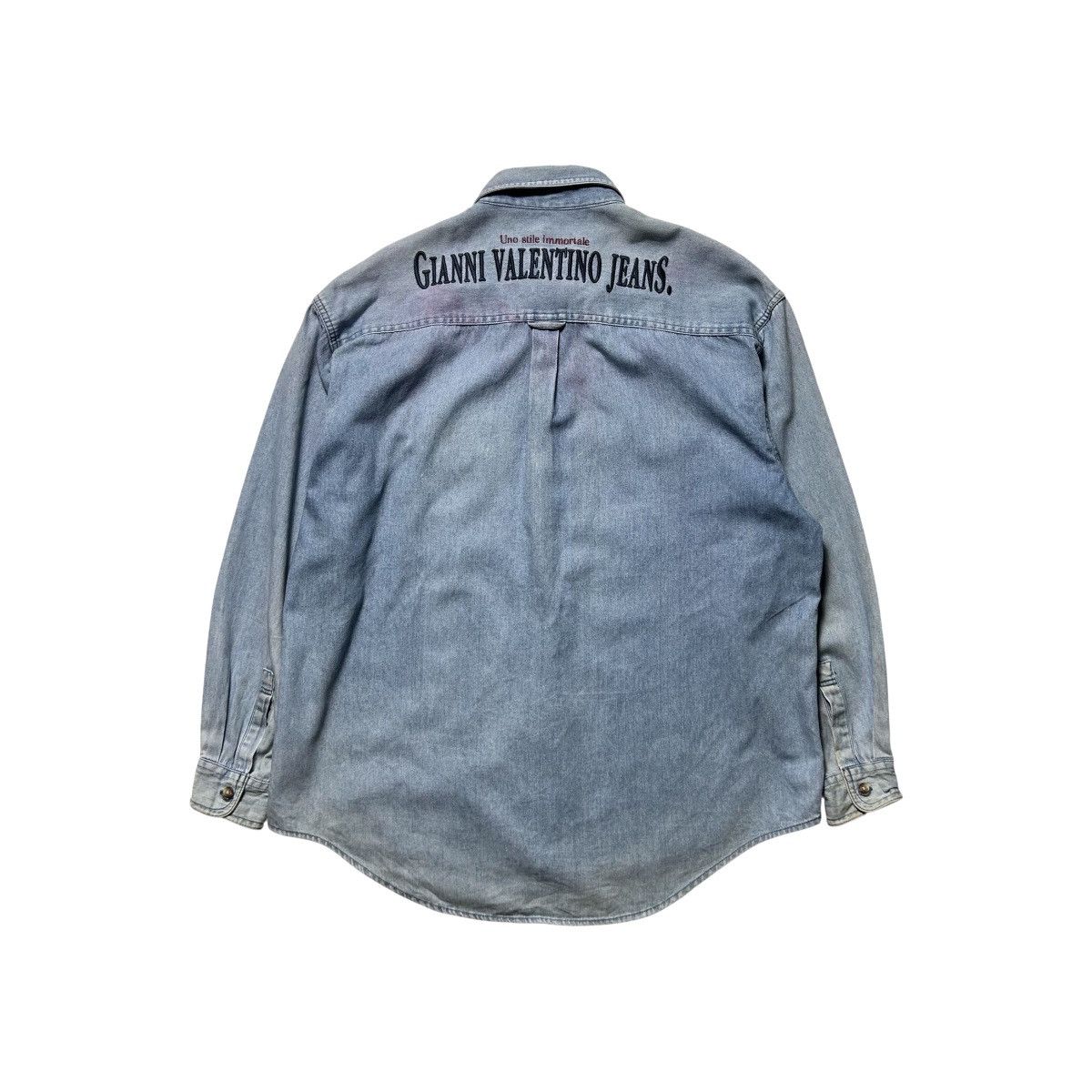 Gianni Valentino Vintage Gianni Valentino Big Logo Button Up Shirt Size US L / EU 52-54 / 3 - 2 Thumbnail