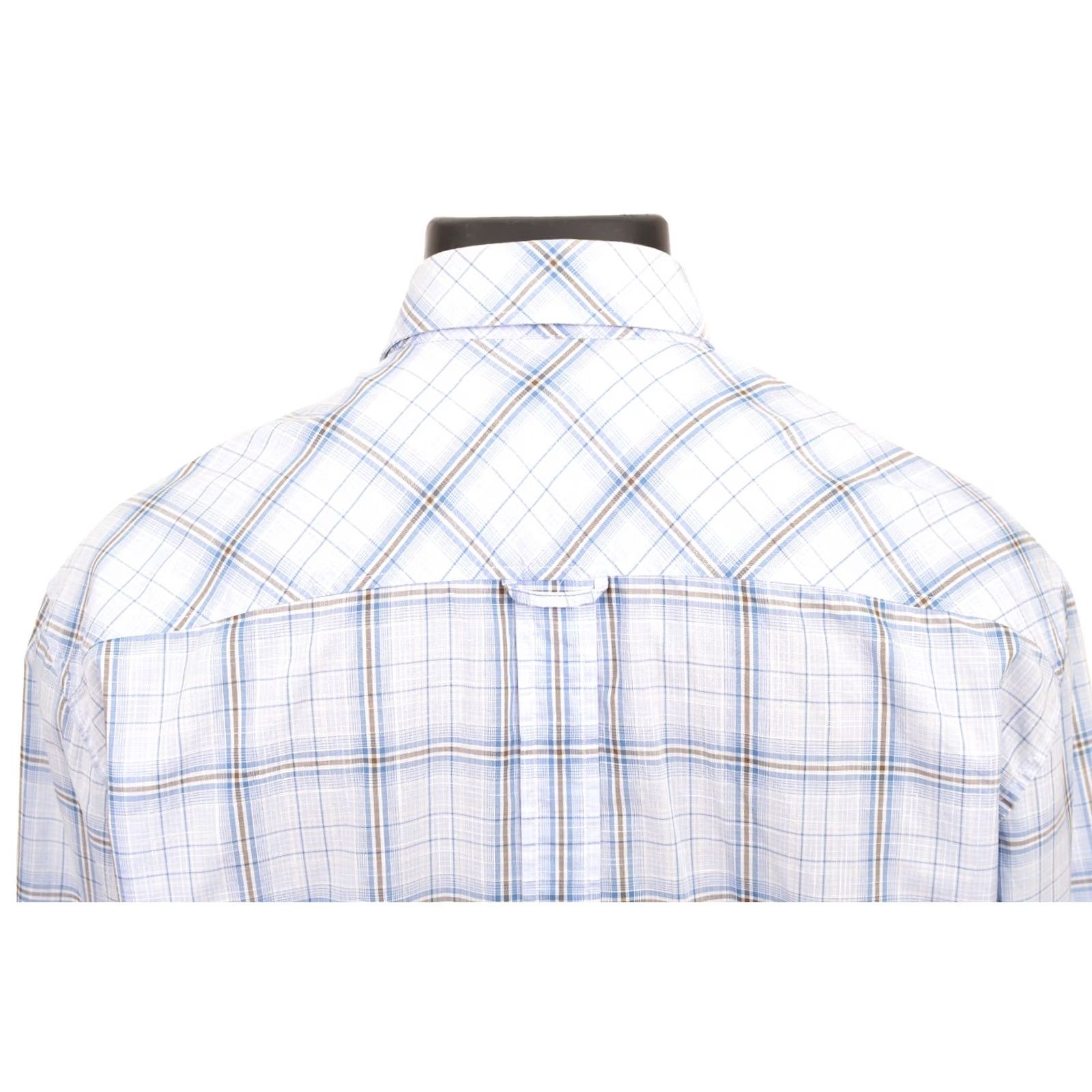 Dolce & Gabbana DDP Vintage Dolce Gabbana Blue Check Cotton Dress Shirt RS0594 Size 16 41 Mens Shirt, Blue, Cotton, Dress Shirt, Regular Fit Size 42R - 5 Thumbnail