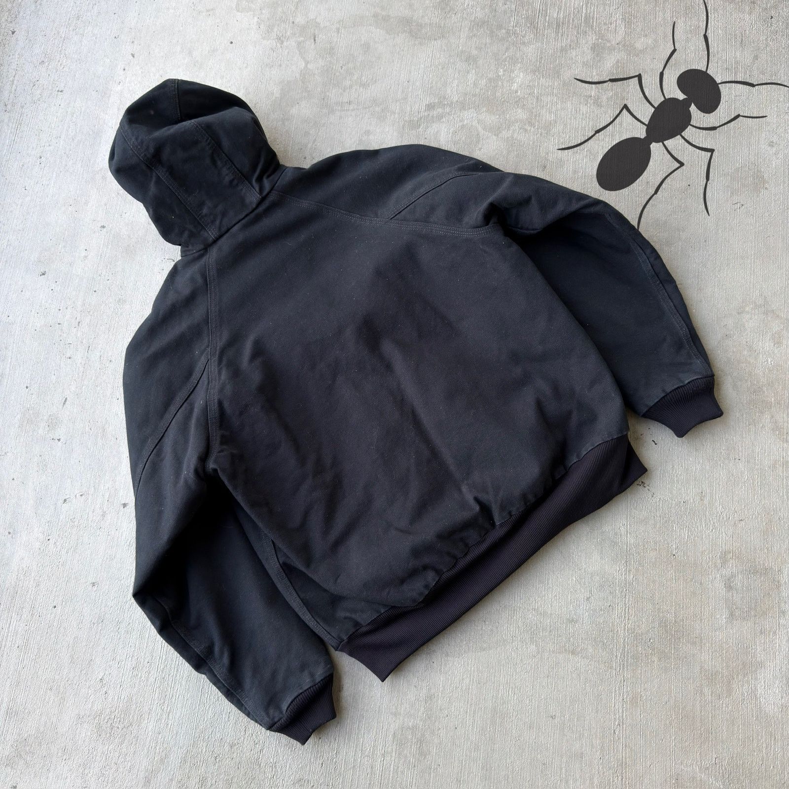 Carhartt × Vintage Carhartt J268 BLK black hooded work wear jacket Size US L / EU 52-54 / 3 - 6 Thumbnail