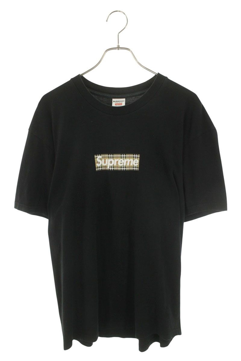 Burberry × Supreme Burberry x Supreme Box Logo Tee Black | Grailed