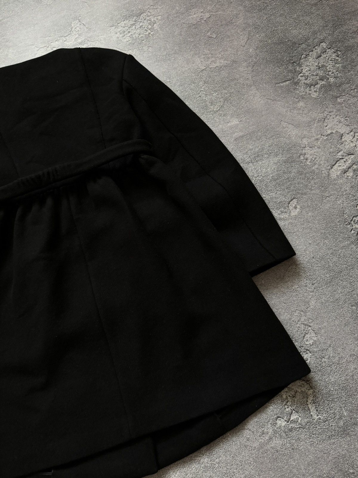 Miu Miu × Prada Miu Miu 44 by Prada black wool coat + belt jacket overcoat Size M / US 6-8 / IT 42-44 - 22 Thumbnail