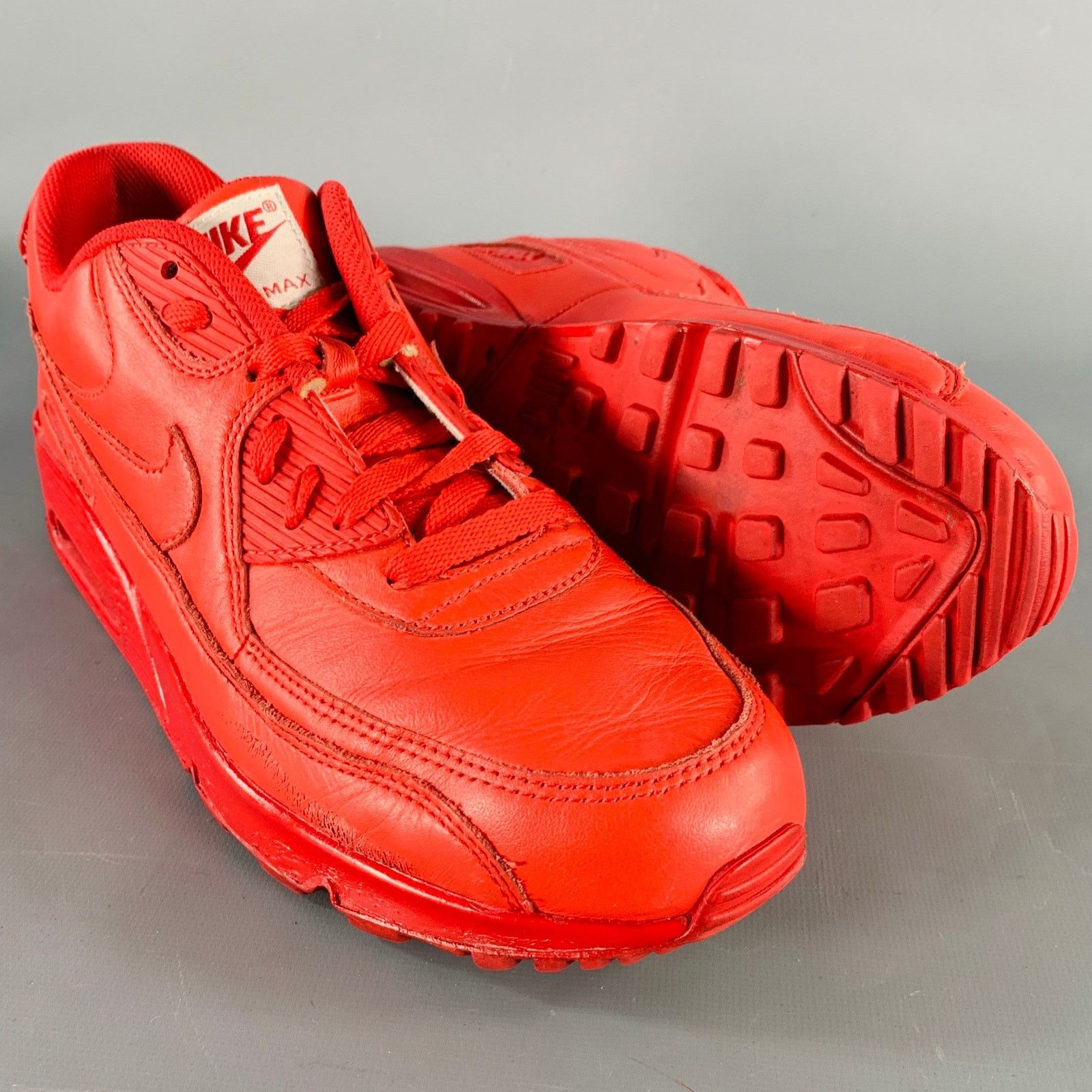 Nike NIKE AIR MAX Size 10 Red Leather Lace-Up Sneakers Size US 10 / EU 43 - 5 Thumbnail