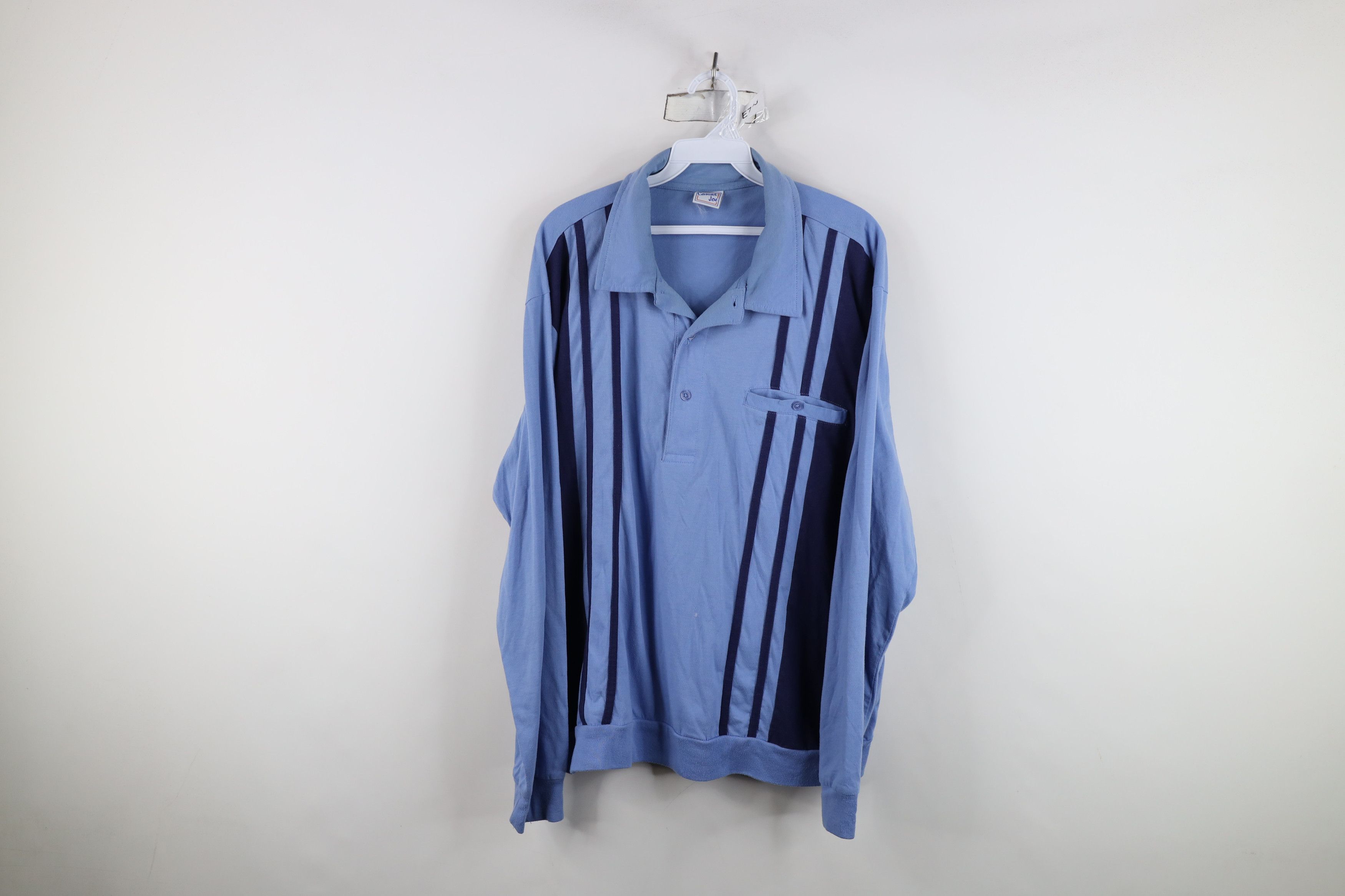 Vintage Vintage 90s Streetwear Panel Pullover Long Sleeve Polo Size US XL / EU 56 / 4 - 1 Thumbnail