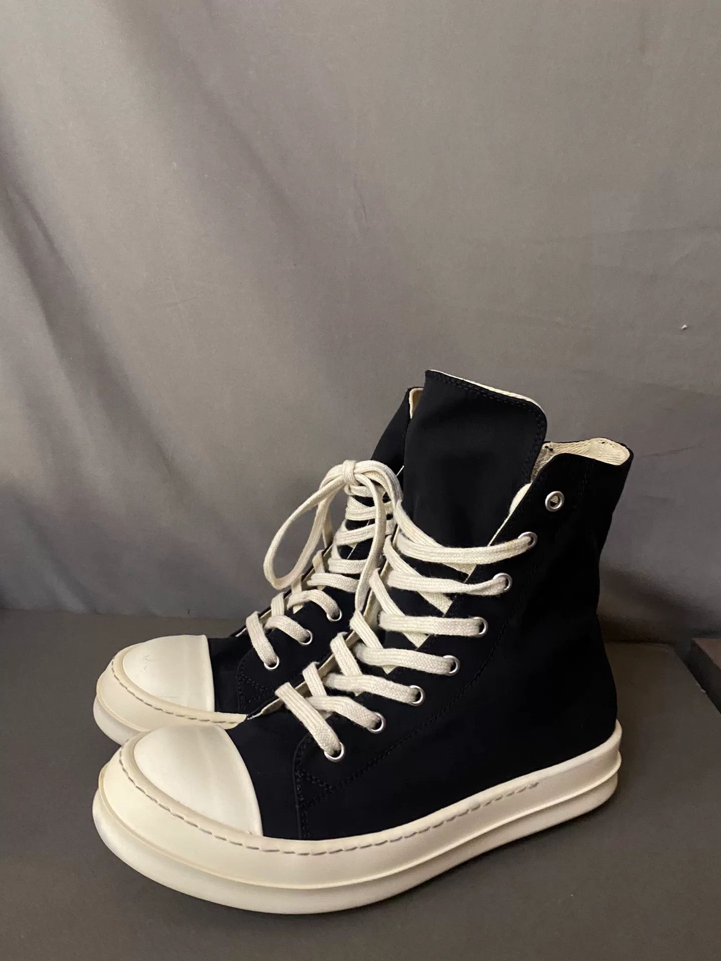 Rick Owens rick owens high-top canvas sneakers size 38.5 Size US 7.5 / EU 40-41 - 1 Thumbnail