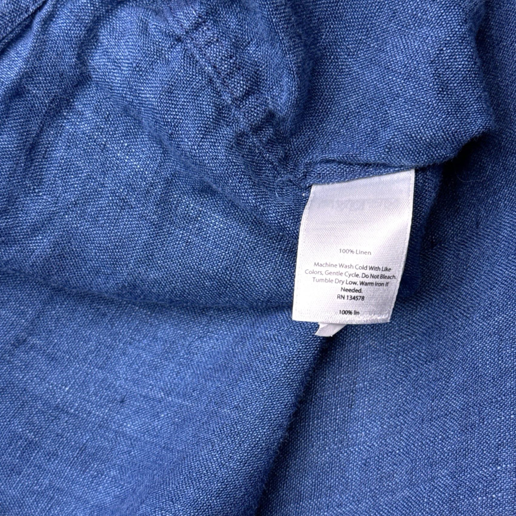 Vineyard Vines Vineyard Vines Tucker Shirt Slim Fit Mens L Blue Striped Button-Up Knit Linen Long Sleeve Collared Pocketed Casual Formal Workwear Size US L / EU 52-54 / 3 - 6 Thumbnail