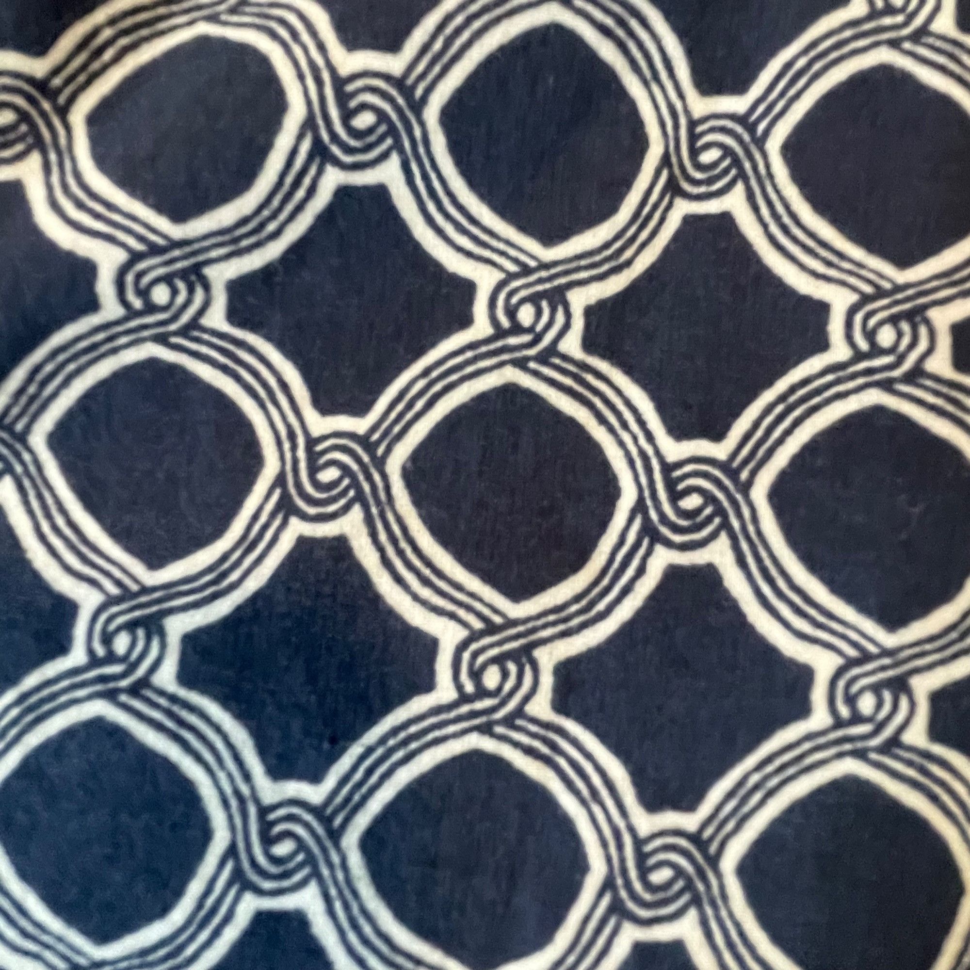 Lands' End Lands End Women's Navy/White Geometric Print Button-Front Lo Size L / US 10 / IT 46 - 6 Thumbnail