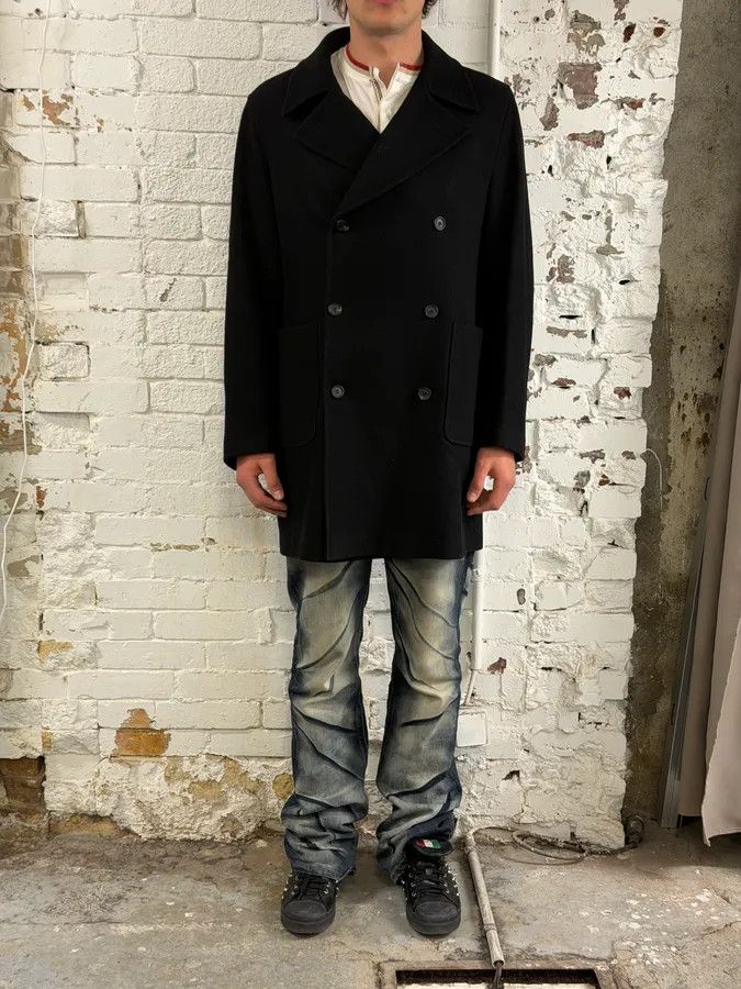 Miu Miu FW2011 Miu Miu Black Wool Double-Breasted Coat Size US M / EU 48-50 / 2 - 2 Thumbnail