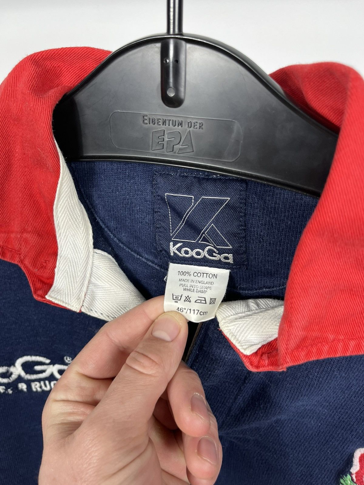 Other Vintage KooGa England South Students Rugby Shirt #6 Cotton Size US L / EU 52-54 / 3 - 6 Thumbnail