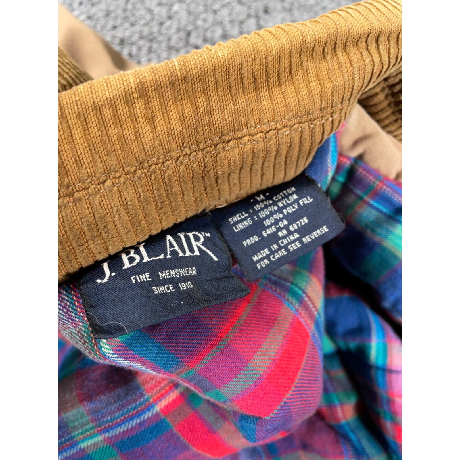 Blair VINTAGE John Blair Parka Jacket Men's M Beige Quilted Lined Insulated Zip Cotton Corduroy Collar 90s Retro Hipster Casual Size US M / EU 48-50 / 2 - 3 Thumbnail