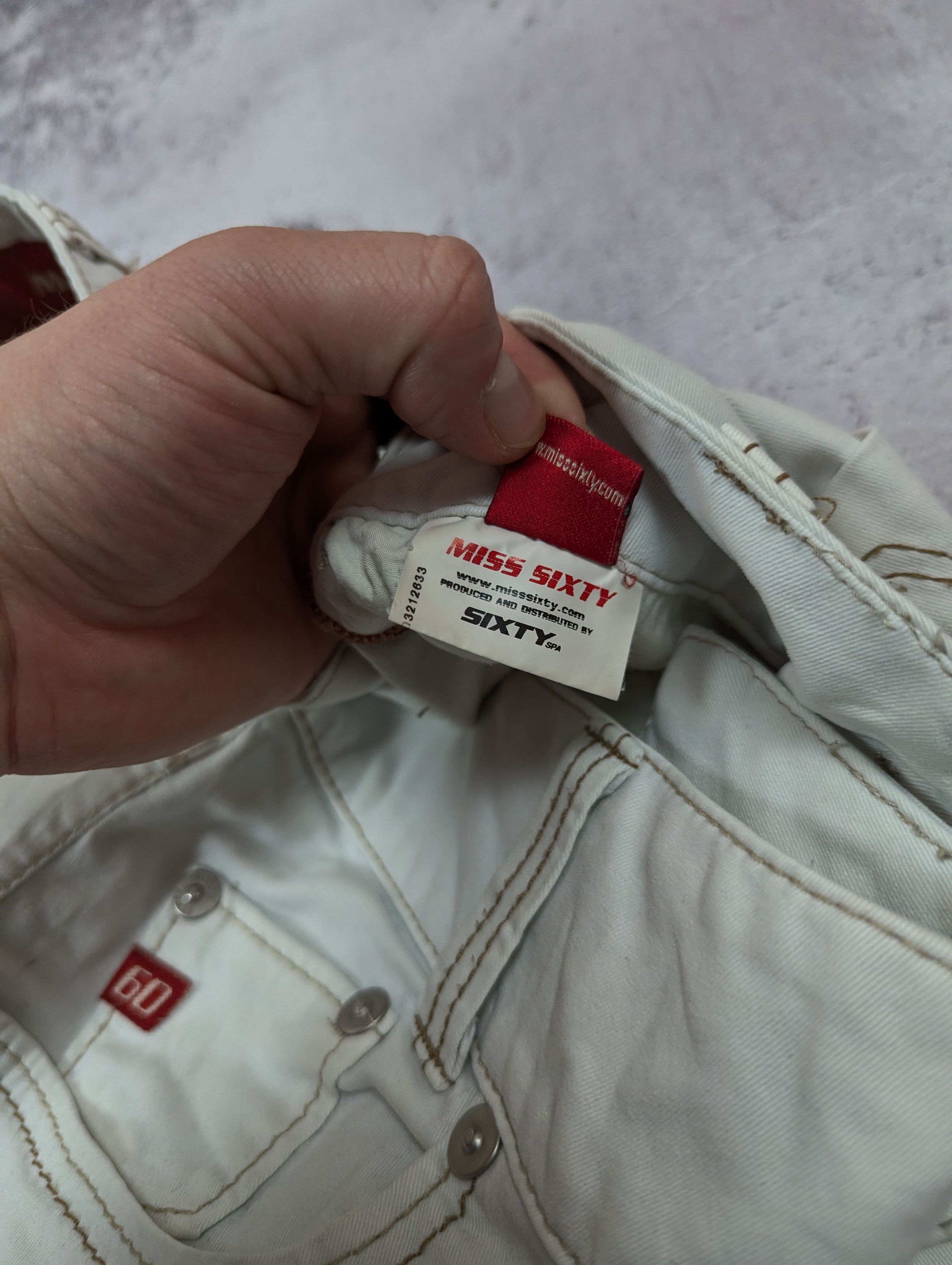 Miss Sixty Miss Sixty Y2K White Avant Garde Jeans W30 L33 Size 30" / US 8 / IT 44 - 10 Thumbnail
