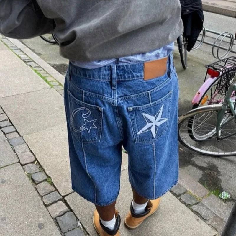 Japanese Brand × Vintage retro embroidered denim shorts Size US 40 / EU 56 - 1 Thumbnail