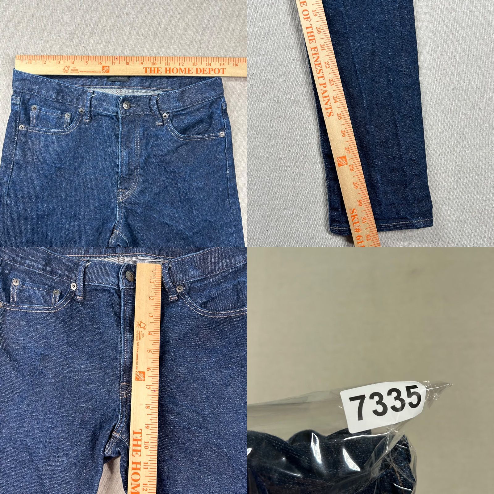 Uniqlo Uniqlo Jeans Slim Mens 30x32 Selvedge Japanese Denim Kaihara Dark WashBlue 5-Pocket Regular Inseam 32 Vintage No Boss? Size US 30 / EU 46 - 8 Thumbnail