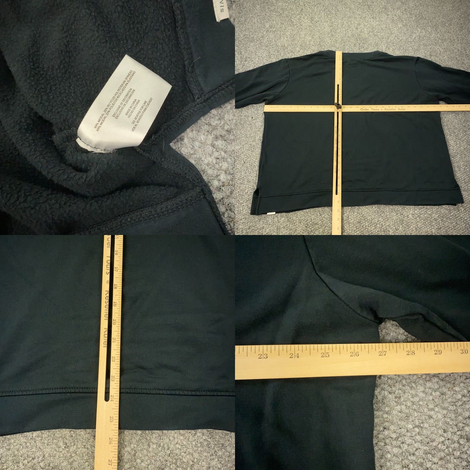 Orvis Orvis Womens Sweatshirt XXL Black Long Sleeve Boxy Oversized V-Neck Stretch Size XXL / US 16-18 / IT 52-54 - 8 Thumbnail