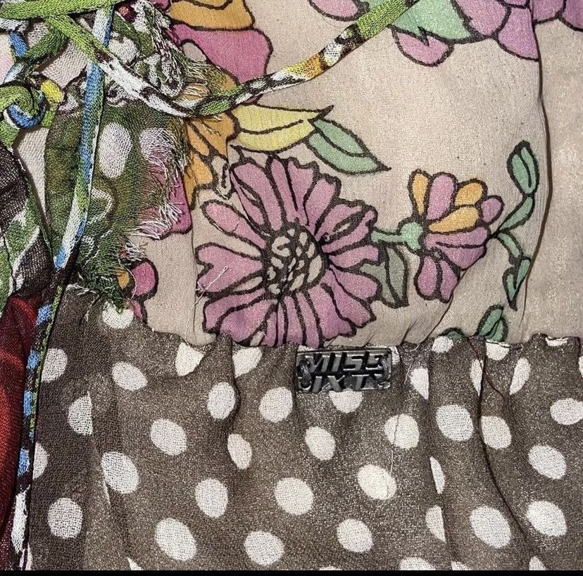 Designer × Hysteric Glamour Miss Sixty Collection Patchwork Women's Dress Cowboy Summer Size M / US 6-8 / IT 42-44 - 4 Thumbnail