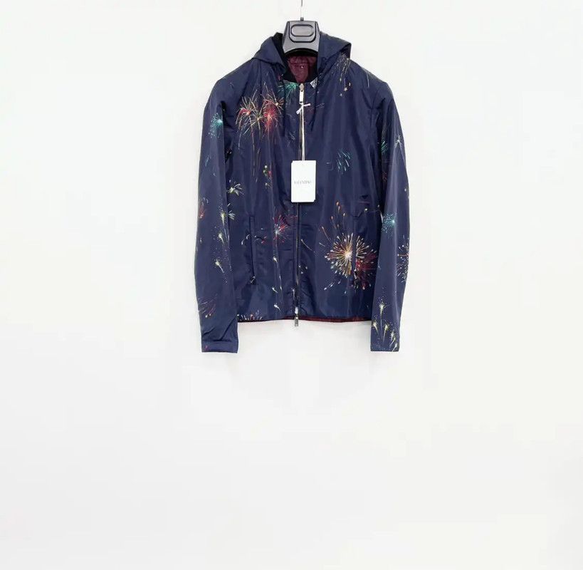 Valentino Valentino Men's Navy Print Jacket 0089 Size US L / EU 52-54 / 3 - 1 Thumbnail
