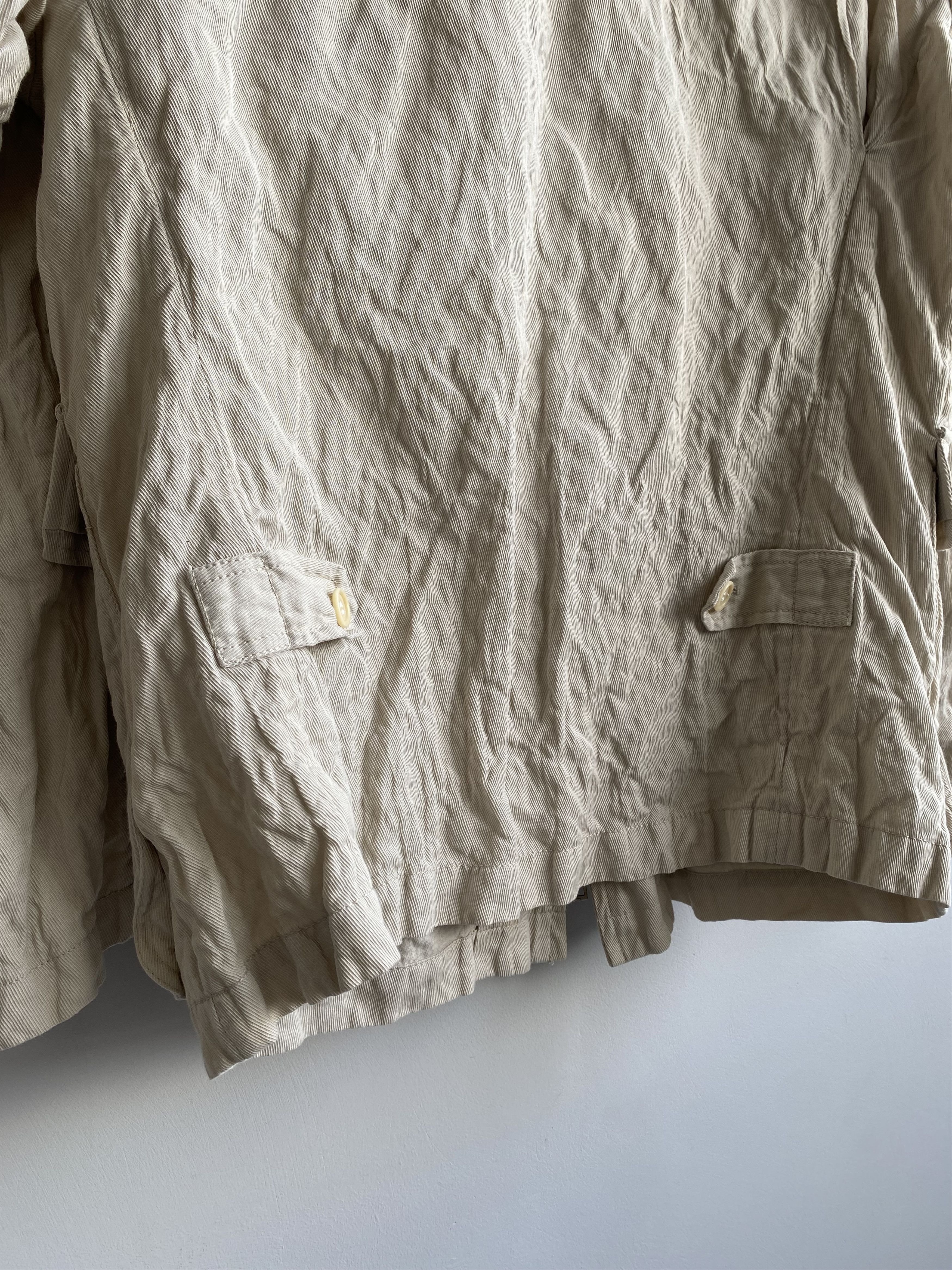 Ann Demeulemeester Ann Demeulemeester Beige Cargo Double Zip Jacket Size US XL / EU 56 / 4 - 6 Thumbnail