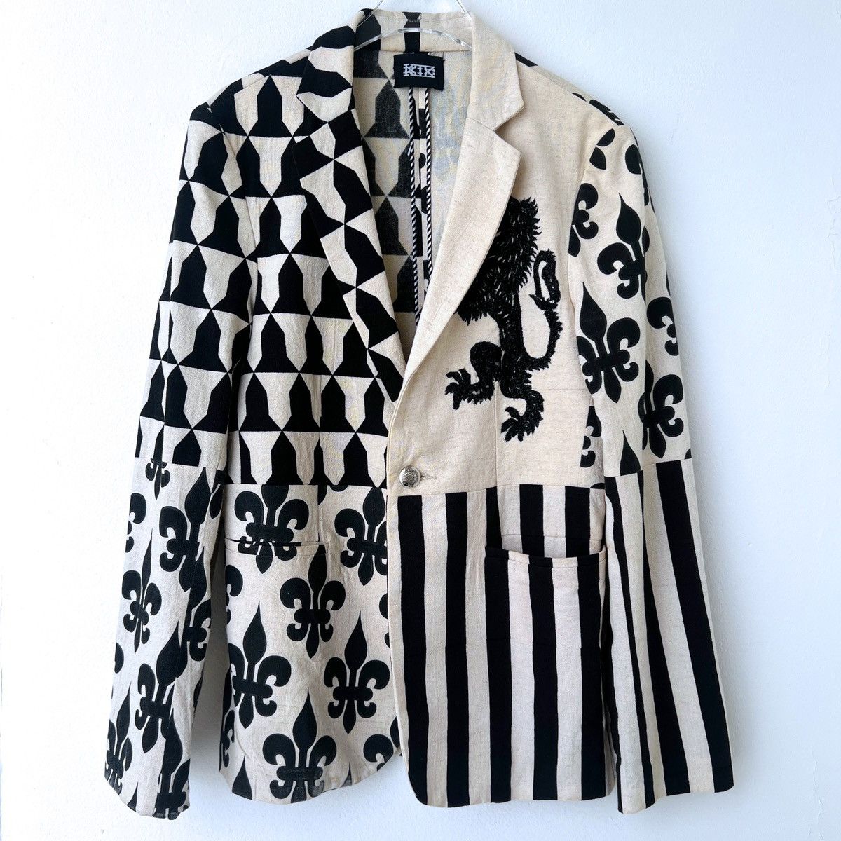 KTZ K.T.Z kokon to zai linen printed single jacket Size US S / EU 44-46 / 1 - 1 Thumbnail