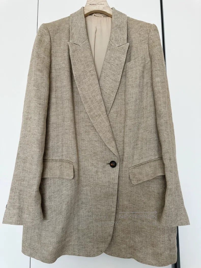Brunello Cucinelli Brunello Cucinelli Ladies' Single-breasted Suit Jacket Size S / US 4 / IT 40 - 2 Thumbnail