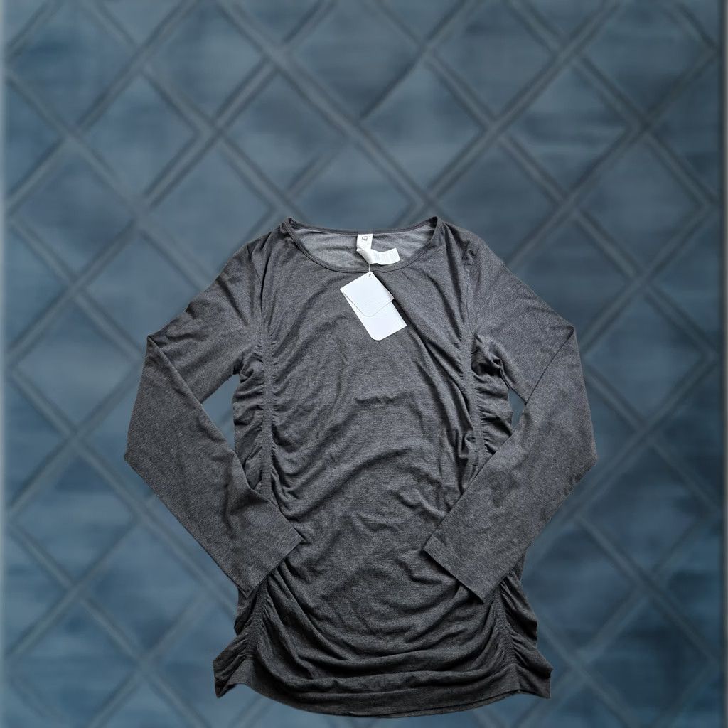 Fabletics Fabletics Kathie Seamless Ruched Top Womens XL Gray Long Sleeve Athletic Shirt Size XL / US 12-14 / IT 48-50 - 1 Thumbnail