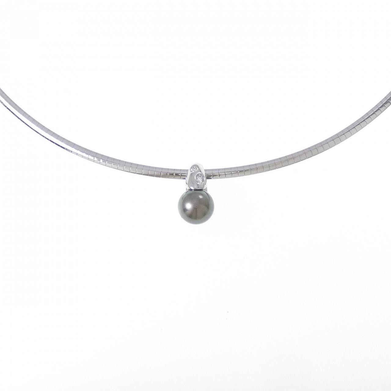 Mikimoto Mikimoto Mikimoto Au750 White Gold Black South Sea Pearl Necklace Precious Metal Necklace DUTY FREE for USA Size ONE SIZE - 1 Thumbnail