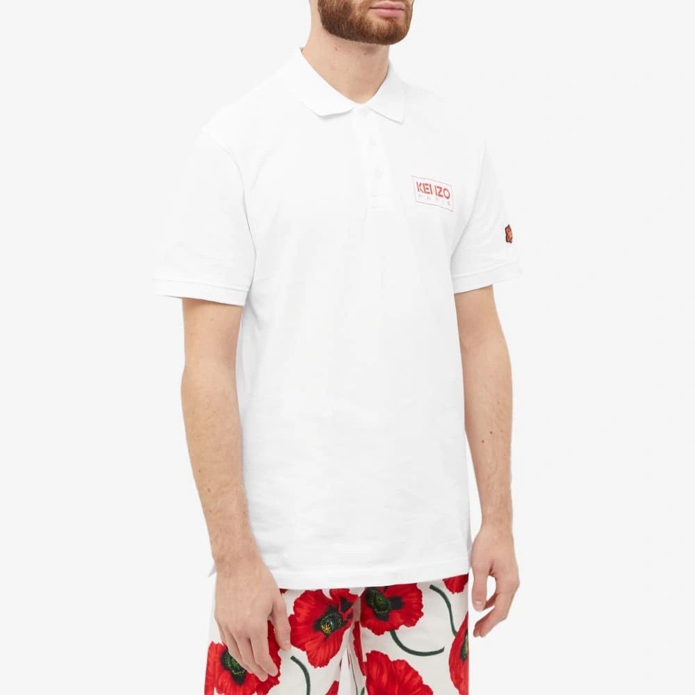 Kenzo o1mle0624 Logo Polo Shirt in White/Red Size US M / EU 48-50 / 2 - 2 Thumbnail