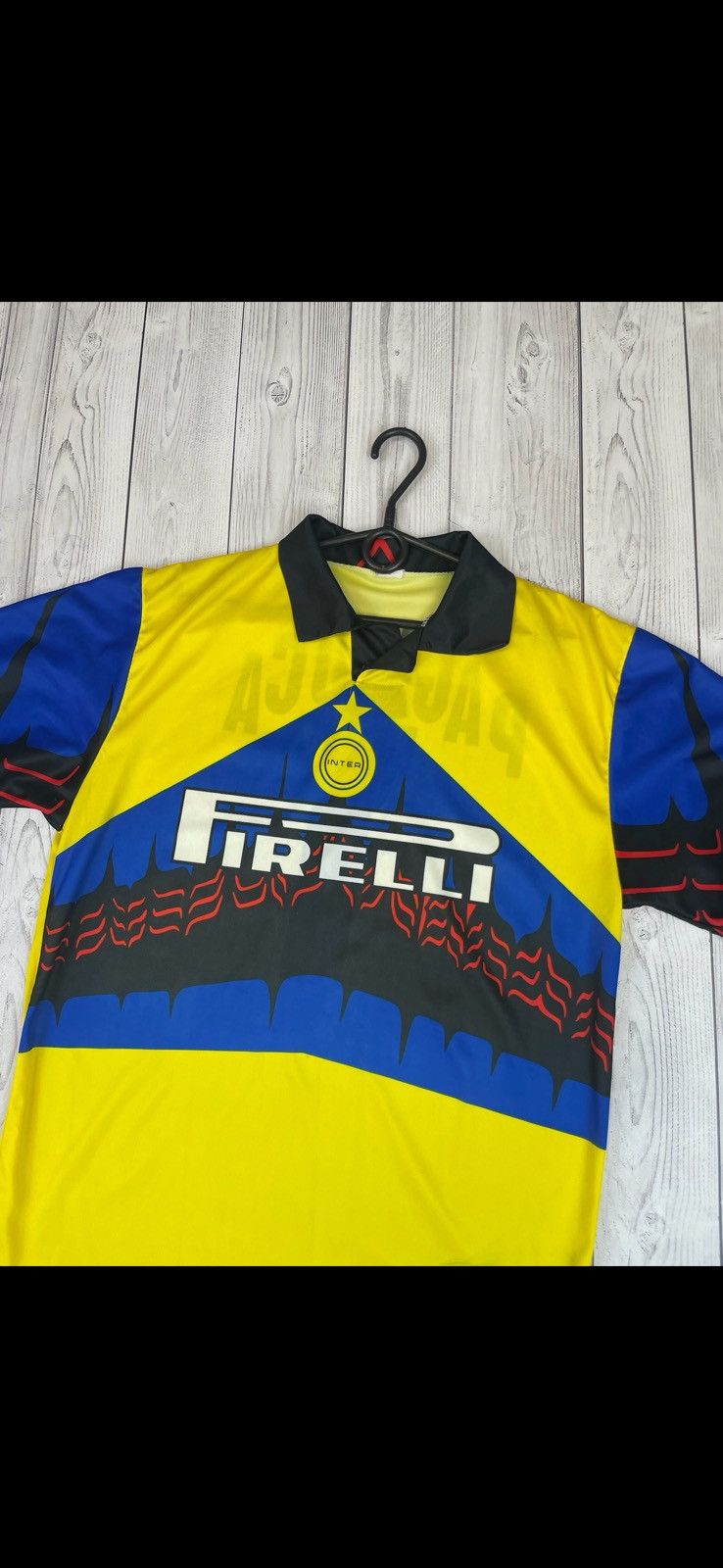 Vintage Vintage 1 Pagliuca Inter soccer tee rare size S yellow Size US S / EU 44-46 / 1 - 3 Thumbnail