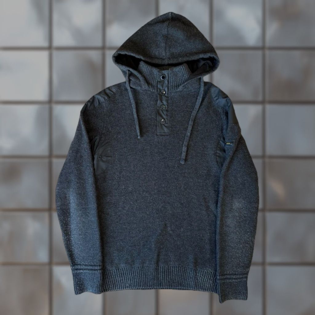 Barbour Barbour Wool Sweater Small Dark Gray Hooded Pullover Casual Workwear Mens Knit Logo 90s Vintage not required Size US S / EU 44-46 / 1 - 1 Thumbnail