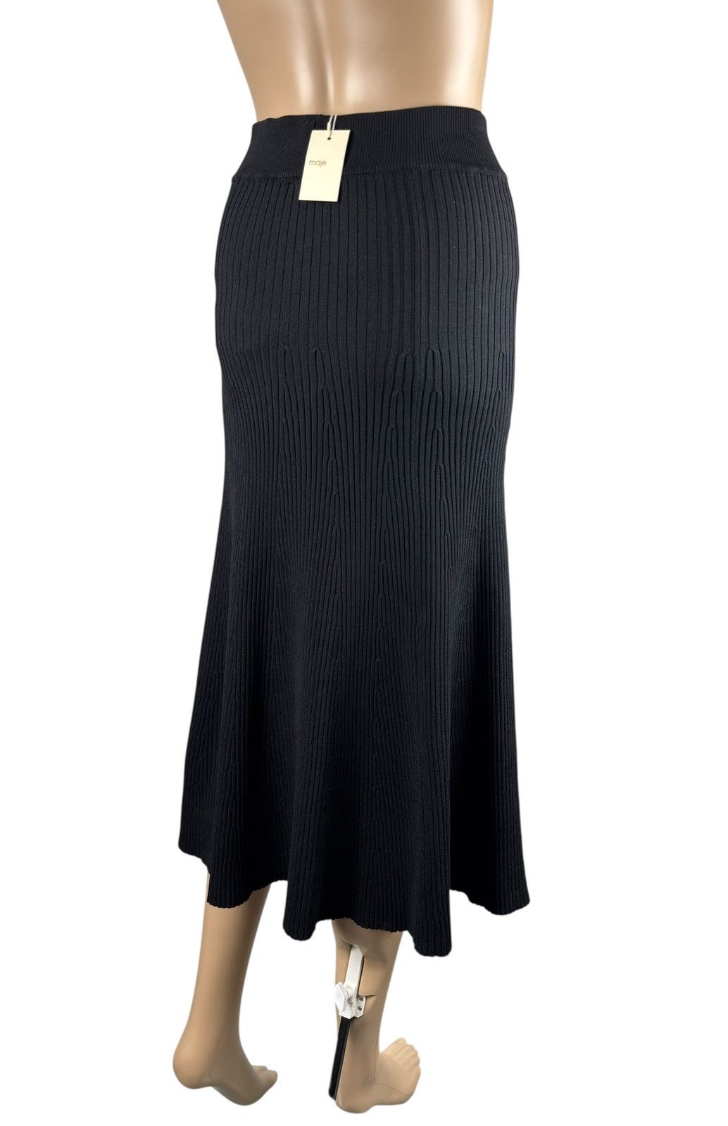 Maje Maje Tight Knit Maxi Skirt Pleated Viscose size 3 Size 34" / US 12 / IT 48 - 8 Thumbnail