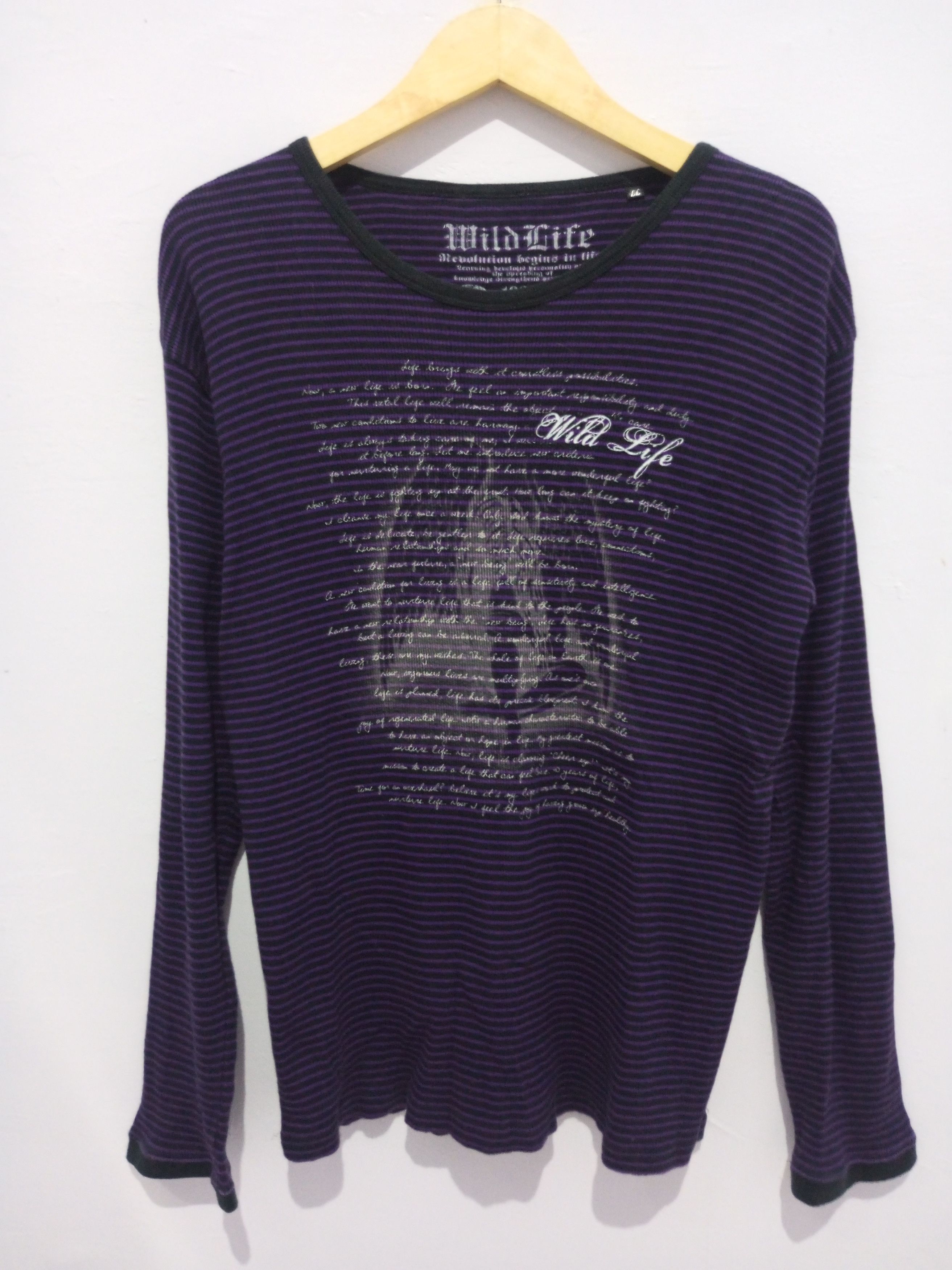Japanese Brand Japanese mild life poem long sleeve tshirt Size US L / EU 52-54 / 3 - 1 Thumbnail