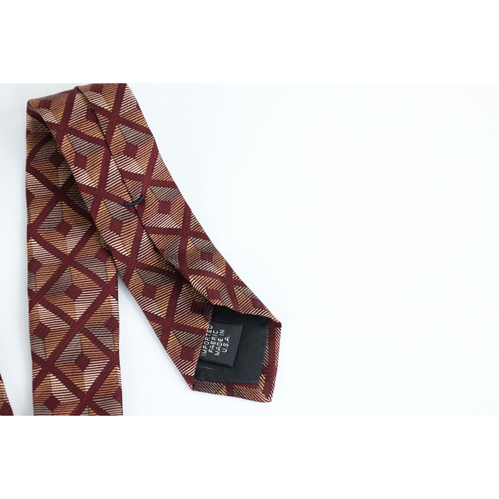 Vintage Vintage 90s Streetwear Geometric Diamond Box Neck Tie Size ONE SIZE - 4 Thumbnail