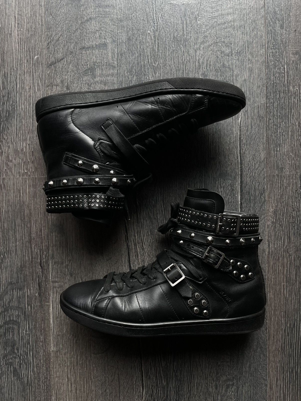 Hedi Slimane Saint Laurent Paris Hedi Slimane Court Classic SL16-H Black Size US 7.5 / EU 40-41 - 11 Thumbnail