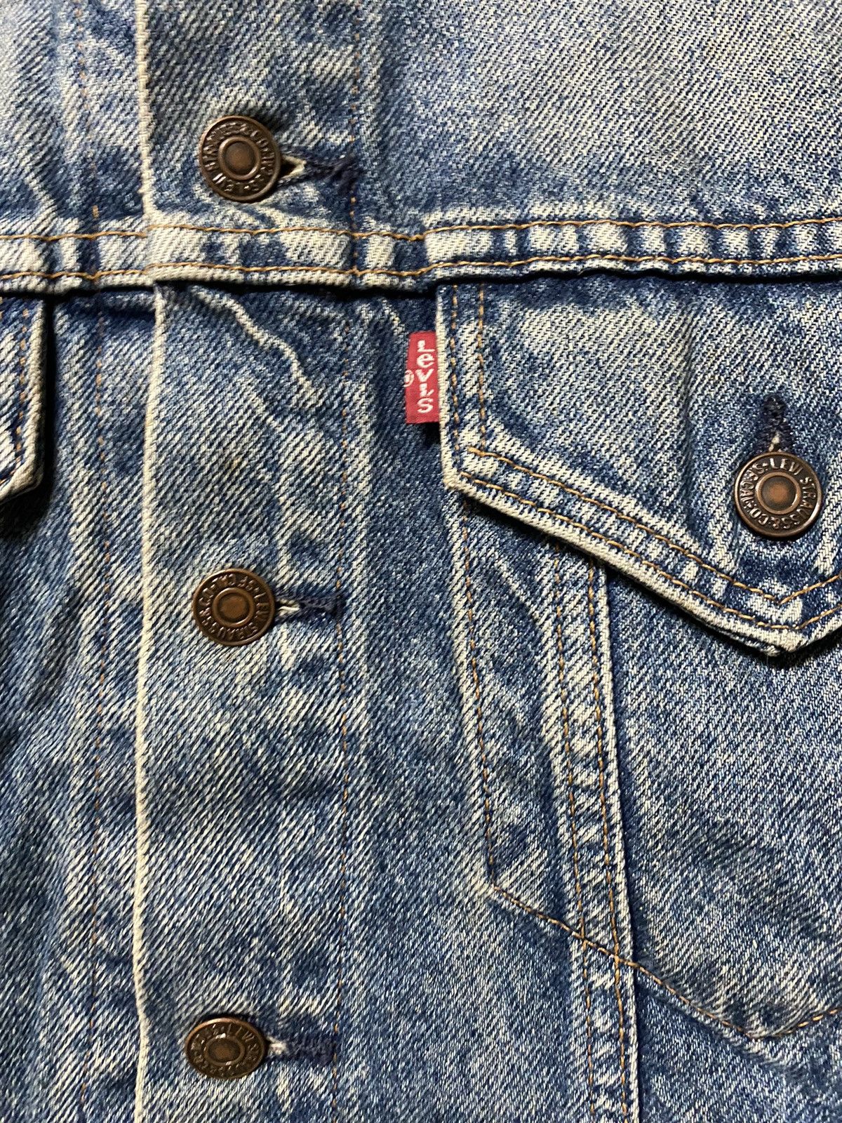 Levi's × Levi's Vintage Clothing × Vintage Vintage 80s Levis Trucker 505 saiz 38 jeans jacket usa made Size US M / EU 48-50 / 2 - 4 Thumbnail
