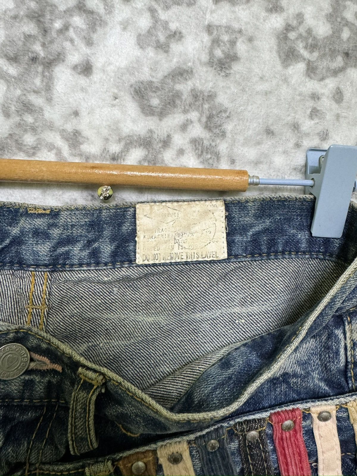 Japanese Brand Y2K Antgauge Double Waist Distressed Unisex Denim Jeans Size US 30 / EU 46 - 13 Thumbnail